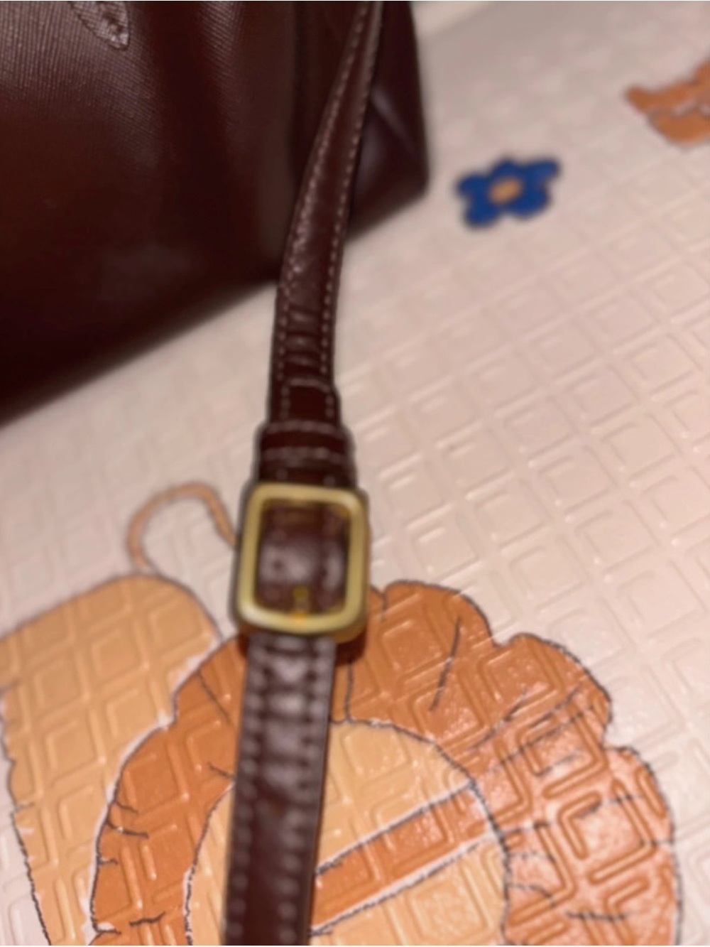 Coach Brown Saffiano Satchel with Gold Hardware - Picture 6 of 16